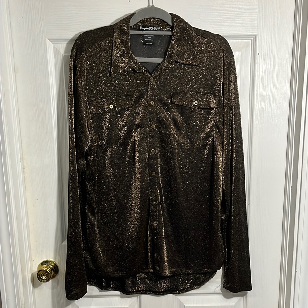 Cowgirl Tuff Brown Button Down Shirt
